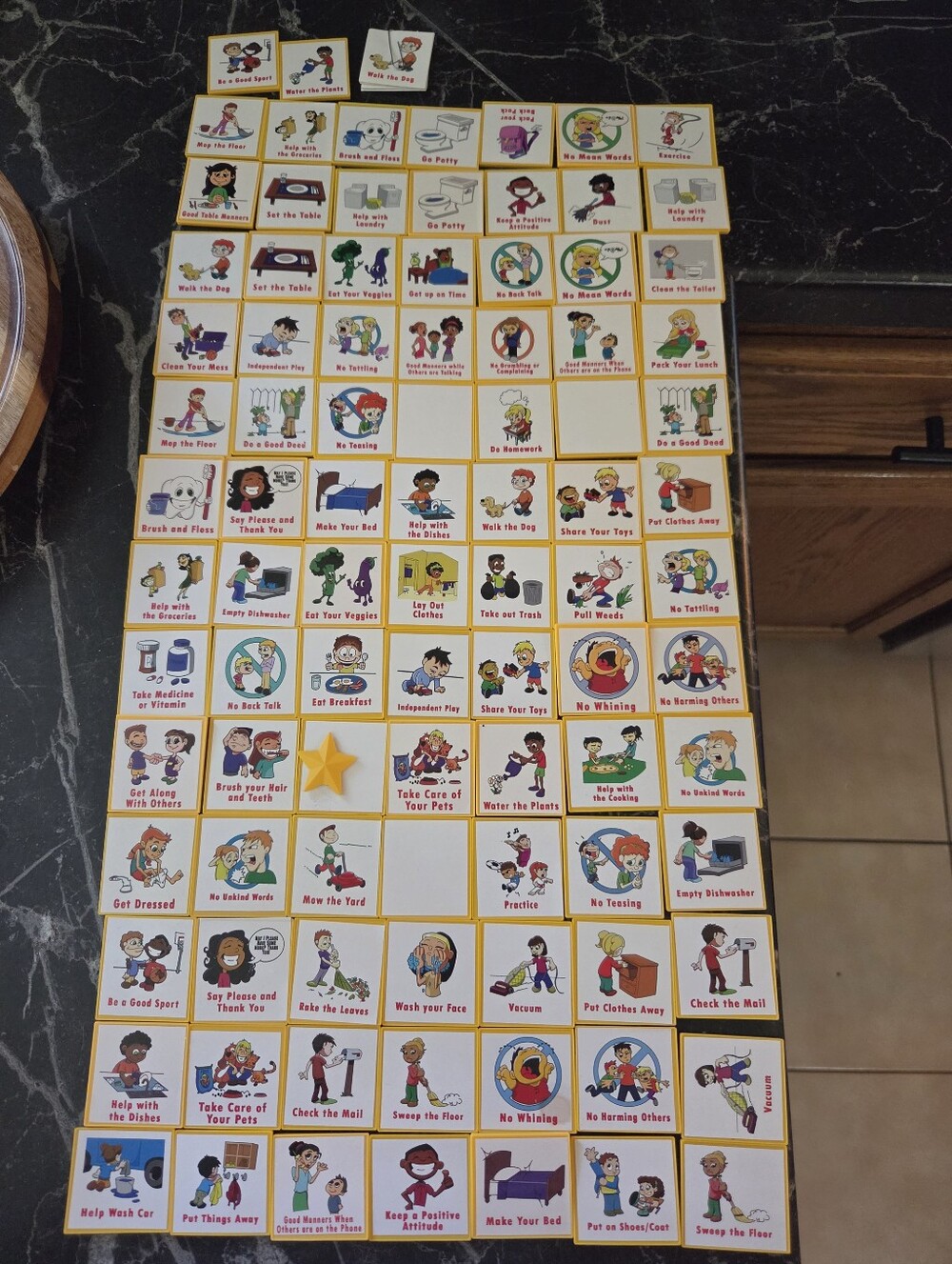 Kenson Kids Behavior Reward Chore Chart Replacement Tiles
